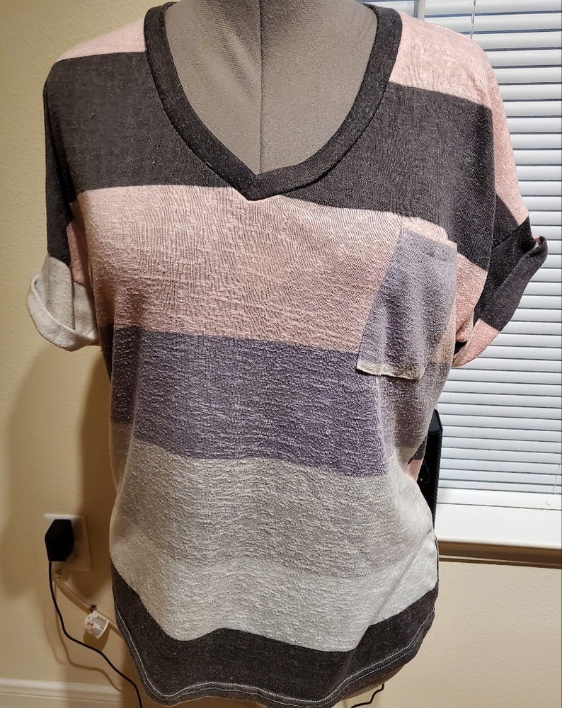 Slub V-Neck Top
